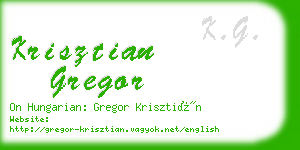 krisztian gregor business card
